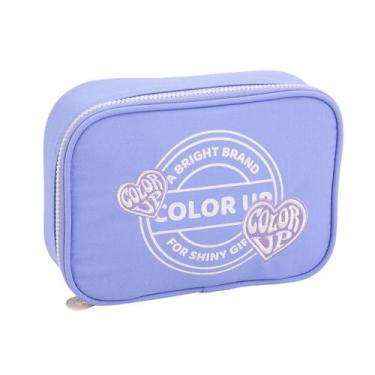 Imagem de Estojo Box Color Up Escolar Juvenil Meninas 100 Pens Glitter Cor:Lilás