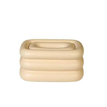 Imagem de Capa para caixa de lenços de papel Caixa de Papel Toalha para Decoração Criativa Gavetas para Sala Estar, Mesa Centro e Jantar(Beige)