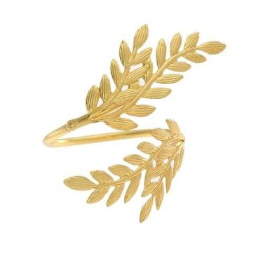 Imagem de 6 anéis de guardanapo de haste de trigo - adequados para anéis de guardanapo de casamento, decorações de mesa de hotel