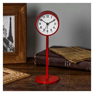 Imagem de Despertador para quarto, moderno e pequeno, relógio de mesa digital, estilo nórdico, sem tique-taque, estilo simples, operado por bateria, para quarto, sala de estar, cozinha, decoração interna