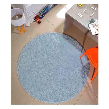 Imagem de  Tapete Redondo Antiderrapante Pelo Médio 1,00m Diam  - Rosa