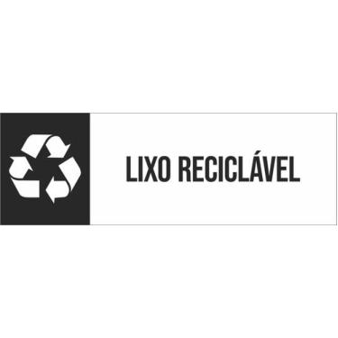 Imagem de Placa Sinalização Setor Ícone Lixo Reciclável Ref. - Sinalizo