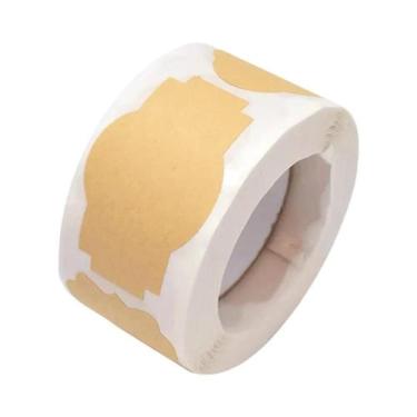 Imagem de Etiquetas Adesivas De Kraft Natural 250 Peças Para Frascos, Etiquetas 