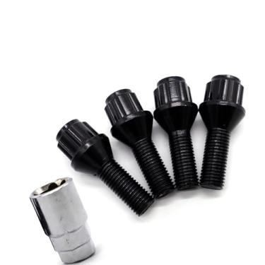 Imagem de Parafusos de roda para BMW M1 Z3 Z4 Z8 série 8 E31 5 peças parafusos de travamento de liga de carro porcas terminais e parafusos de cubo de roda chave M12X1.5X26Mm