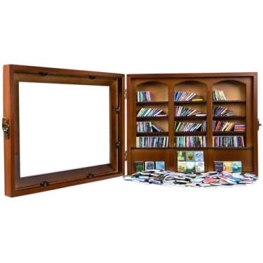 Imagem de DIIWOODX Estante de livros de ansiedade com 300 peças mini estante Shake Away Your Anxiety Biblioteca de livros em miniatura de madeira para alívio do estresse, decoração de casa e escritório