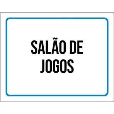 Imagem de Kit 3 Placas Ambiente Sinalização Setor Salão De Jogos