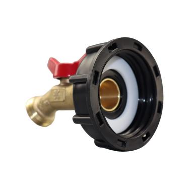 Imagem de Yosoo Adaptador Ibc Tote, Conector de Tanque de Latão Com Interface de 1/2 Polegada, Durável e Fácil de Instalar Peças de Encaixe de Válvula para Mangueira de Jardim (1)