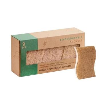 Imagem de Esponjas De Coco E Plantas Naturais Ecológicas Para Louças De Cozinha 