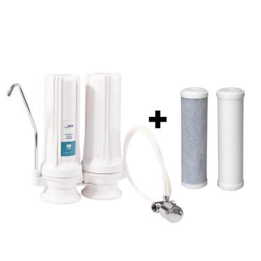 Imagem de Purificador De água Bbi Double 230 Filtro Agua Multi 1500 + Reposição Refil Extra Cor Branco