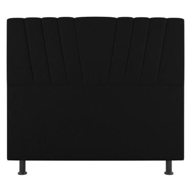 Imagem de Cabeceira Cama Box Casal Queen Size Dublin 160cm Linho Preto - Abmaza