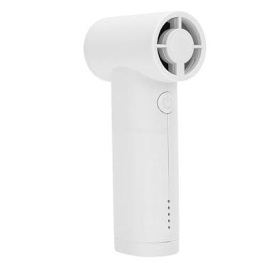 Imagem de Generic Ventilador Portátil Turbo Portátil Com 5 Níveis de Velocidade para Viagens Ao Ar Livre, Ventilador de Resfriamento de 40000 RPM para Caminhadas e Camping, ABS + Metal (Branco)