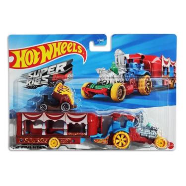 Imagem de Hot Wheels Caminhão Com Carrinho Super Rigs - Mattel Bdw51 C
