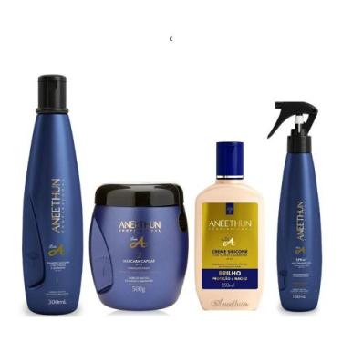 Imagem de Aneethun - Linha A - Kit Shampoo Creme Mascara E Spray