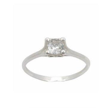 Imagem de Anel Solitário em Prata 925 com Zircônia - Design Exclusivo - Justino 