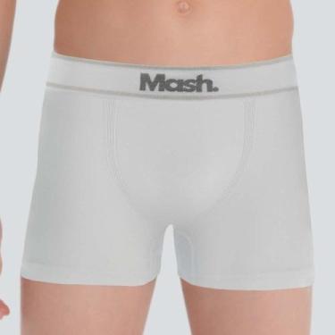 Imagem de Kit 2 cuecas boxer microfibra sem costura infantil gg branco unica - M
