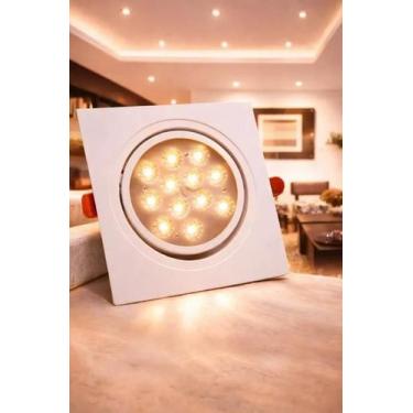 Imagem de Lâmpada Spot Led 12W Embutir Quadrado Bco Quente Bivolt - Ledeal