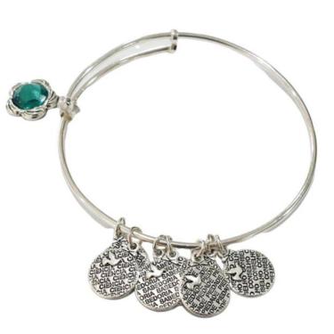 Imagem de Bracelete Prata Fio Com 7 Dons E Chaton