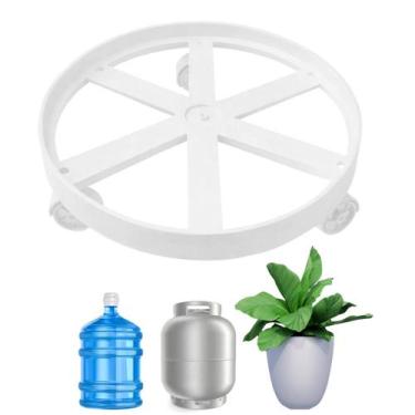 Imagem de Suporte para botijão de Gás / vaso de planta com rodinha resistente - 