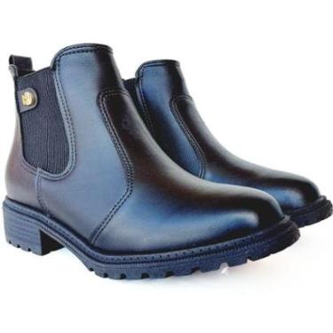 Imagem de Bota Ankle Boot Modare UltraConforto Cano Baixo Salto Bloco Cor:;Tamanho:39-Feminino