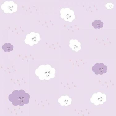 Imagem de Papel De Parede Infantil Nuvem Menina - Drop de Casa
