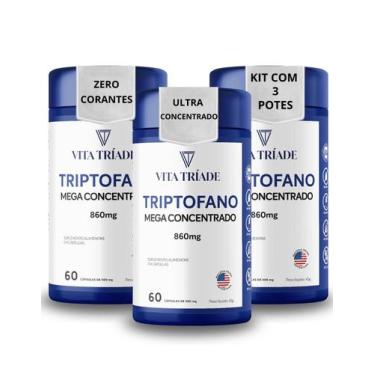 Imagem de Triptofano 860mg Mega Concentrado Kit 180 cápsulas - VITA TRÍADE