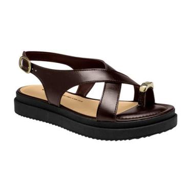 Imagem de Sandália Flatform com Fechamento em Fivela Feminina Dakota Ristretto 3