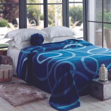 Imagem de Cobertor Cama Casal Inverno Azul Pesado Macio Quente - Jolitex, Azul, 