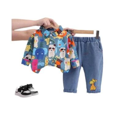 Imagem de Conjunto De 2 Peças Para Meninos Bebês Primavera Outono Com Estampa De