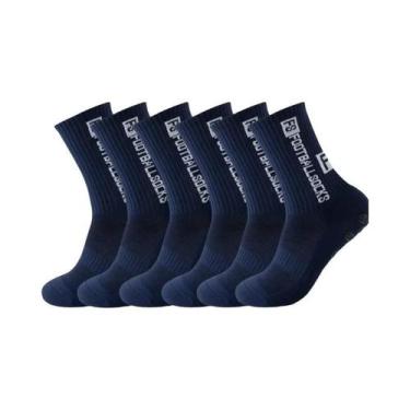 Imagem de Meias Masculinas Antiderrapantes Para Futebol, Rugby, 6 Pares, Com Ven