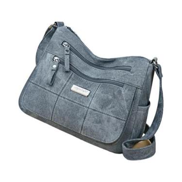 Imagem de Bolsa De Ombro Feminina De Lona De Grande Capacidade, Bolsa Transversa