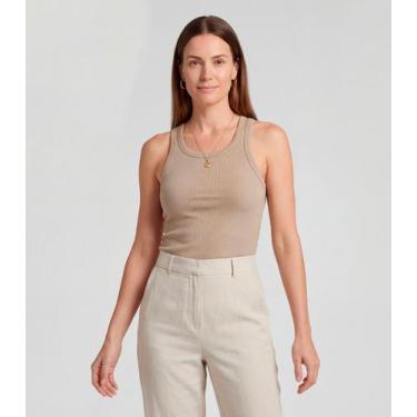 Imagem de Regata Nadador Feminina Em Poliamida Sea Surf Bege, G, Bege