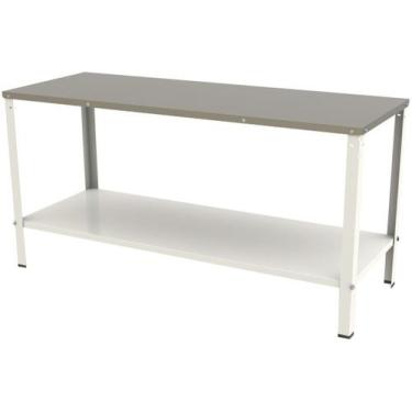Imagem de Mesa Tampo Inox 160 cm Compartimento Inferior M-160 N Braesi, 87x160cm