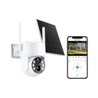 Imagem de Câmera Solar 4K Externa 8MP Com Lente Dupla, Vigilância Wifi, Detecção
