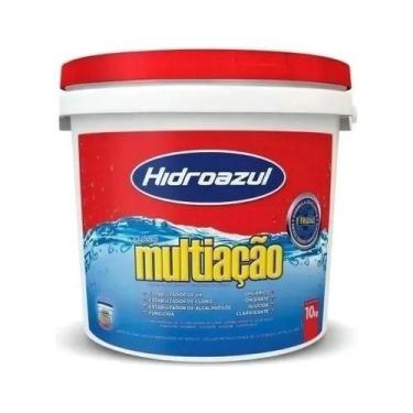 Imagem de Cloro Hidroazul Multiação 10kg Limpeza Eficiente Elimina Algas