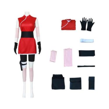 Imagem de Fantasia De Cosplay Haruno Sakura Shippuden Para Mulheres E Meninas, P