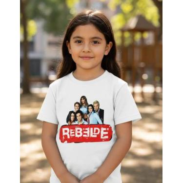 Imagem de Camiseta Infantil Rbd Rebelde Branca Mode 2 100% Algodão - personaliza