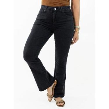 Imagem de Calça Feminina Flare Petit Jeans Black Cintura Alta Anticorpus-Feminino