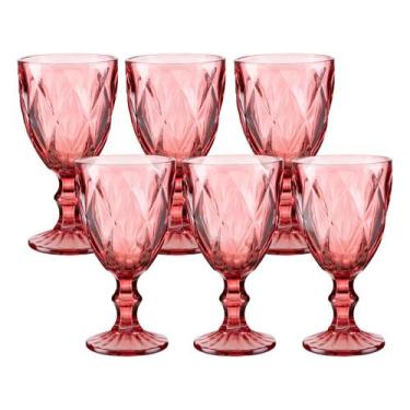 Imagem de Jogo de Taças para Bebidas de Vidro 330ml - 6 Peças Haus Diamond Empir