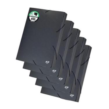 Imagem de Pasta Aba Elastica Oficio 40mm Linha Black Com 5und ACP