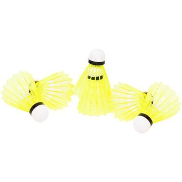 Imagem de Peteca Badminton De Nylon E Cortiça 6 Unidades Vb600 Vollo, Amarelo