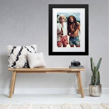 Imagem de Quadro Einstein e Bob Marley- 60x48cm
