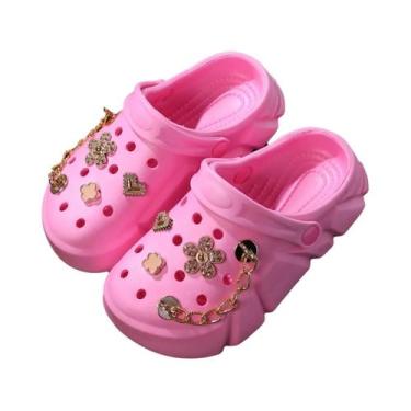 Imagem de Sandálias De Plataforma Para Meninas Com Decoração Floral 3D, Sola Mac