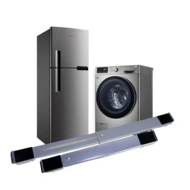 Imagem de Suporte Fogão Geladeira Máquina Lavar De Rodinhas Cozinha - Dekor