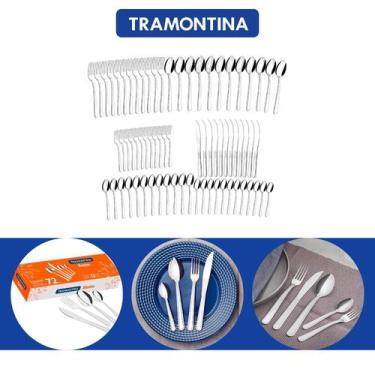 Imagem de Faqueiro Tramontina Búzios 72 Peças Aço Inox para Churrasco