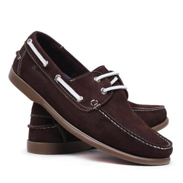 Imagem de Sapato Mocassim Dockside Masculino Estilo  606 - Schiareli, Marrom, 40