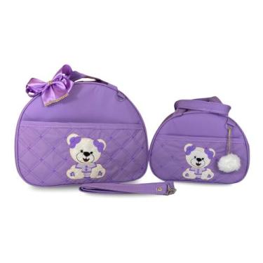 Imagem de Kit Bolsa Maternidade 2 Peças Grande Impermeável + Mochila + Trocador 