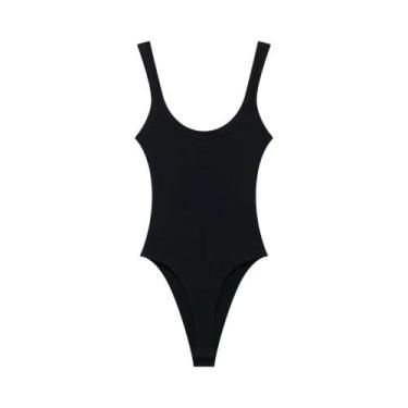 Imagem de Bodysuits Femininos Sexy E Elásticos Com Decote Redondo E Alças, Plays