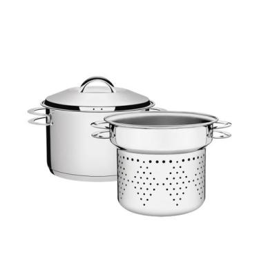 Imagem de Jogo Cozi-Pasta Tramontina Solar em Aço Inox Fundo Triplo com Alças 2 