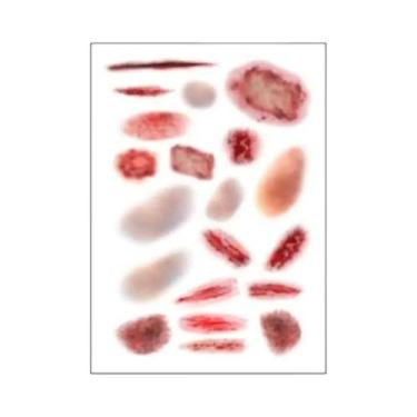 Imagem de Adesivos De Tatuagem Falsa De Cicatriz De Sangue De Horror De Hallowee
