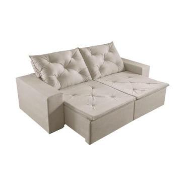 Imagem de Sofá 3 Lugares Retrátil E Reclinável Martins M-181 Veludo Creme - MART
